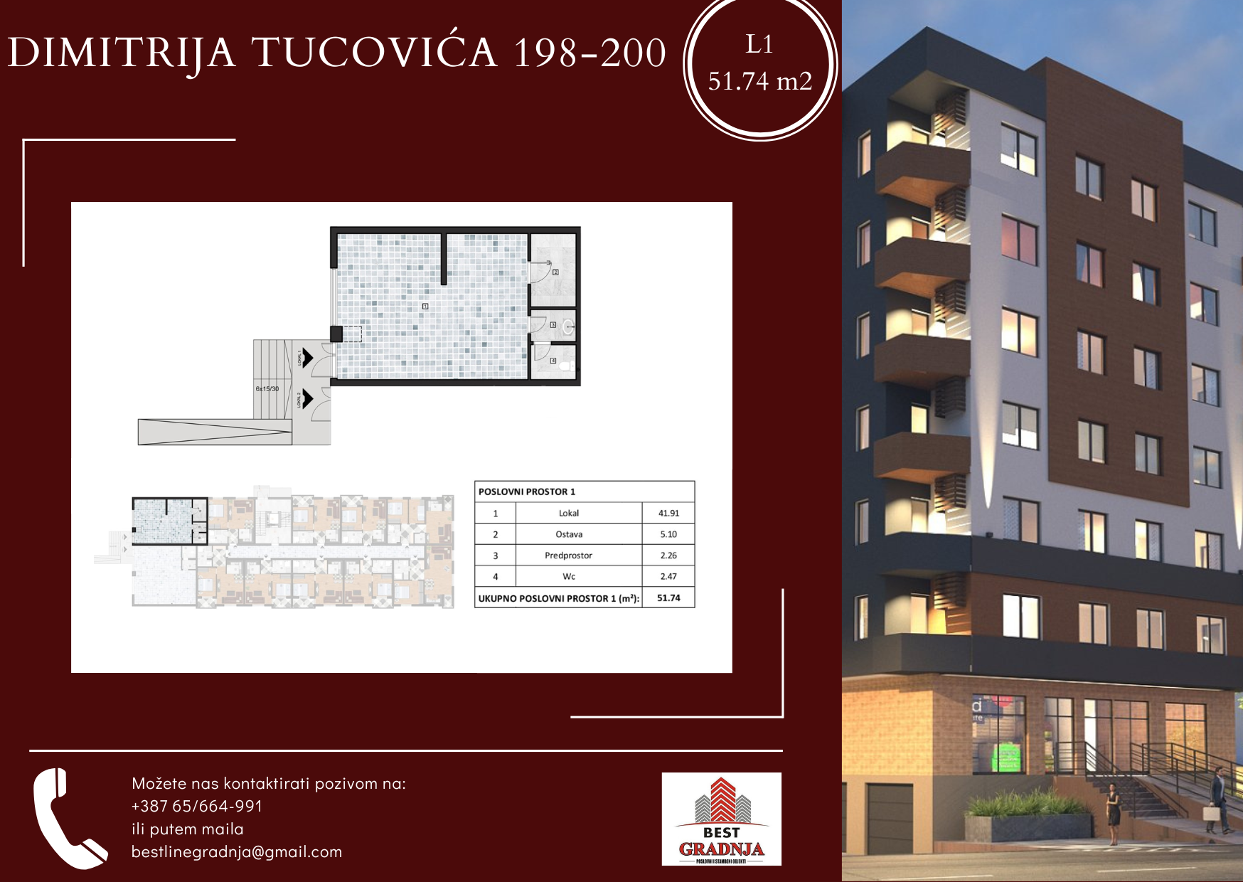 lokal - BIJELJINA - DIMITRIJA TUCOVIĆA - 8090239